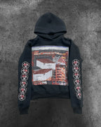 Grunge Print Oversized Hoodie