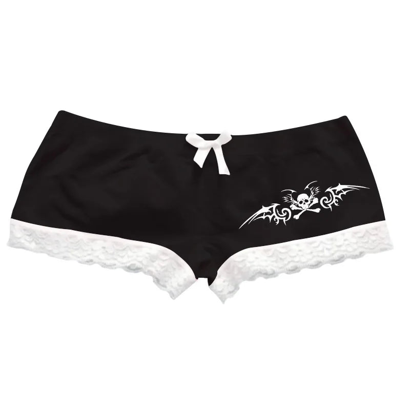 Skull Print Lace Shorts