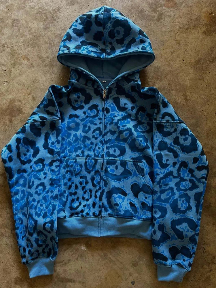 Faux Fur Collar Zip Jacket