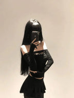 Rivet Off-Shoulder Top