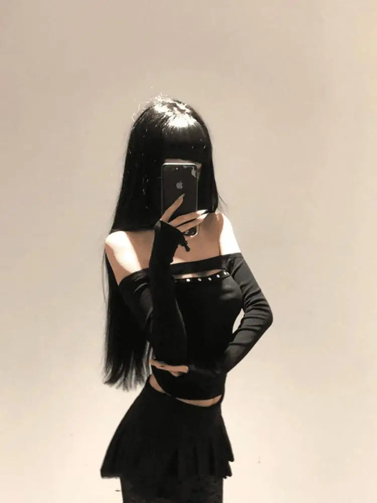 Rivet Off-Shoulder Top
