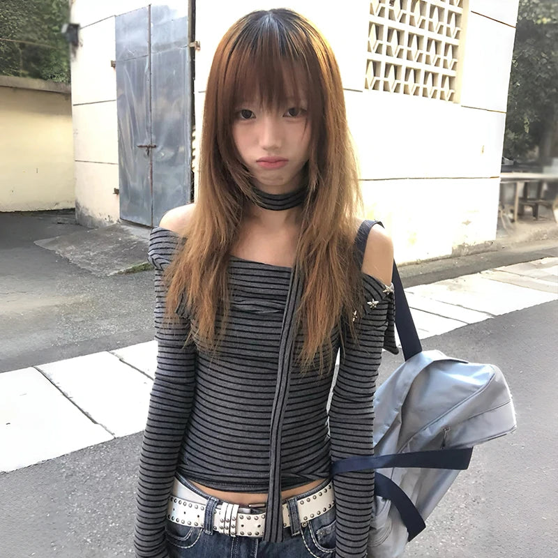 Striped Off-Shoulder Top