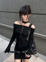 Hollow-Out Long Sleeve Top