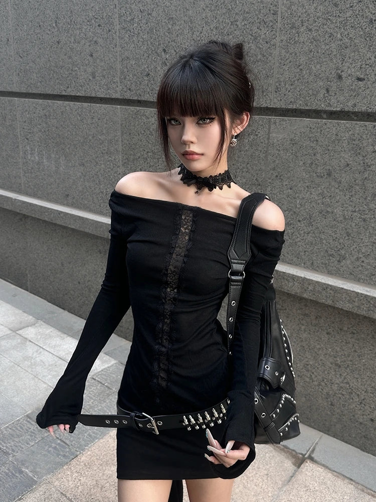 Hollow-Out Long Sleeve Top