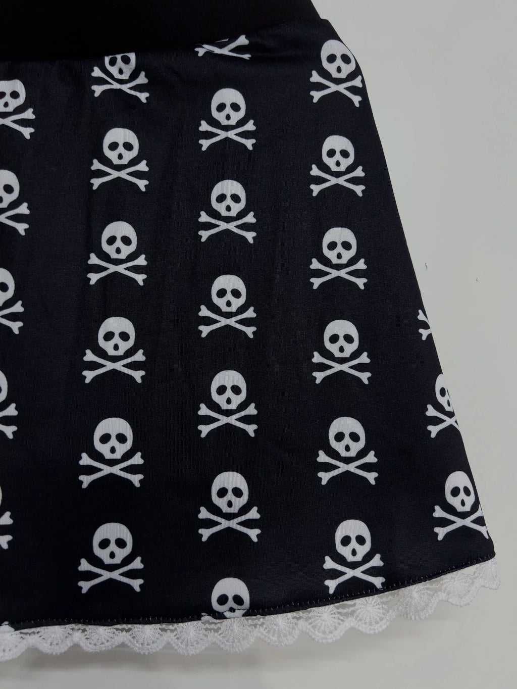 Skull Print Mini Short Skirt