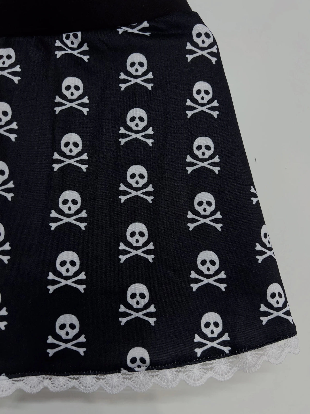 Skull Print Mini Short Skirt
