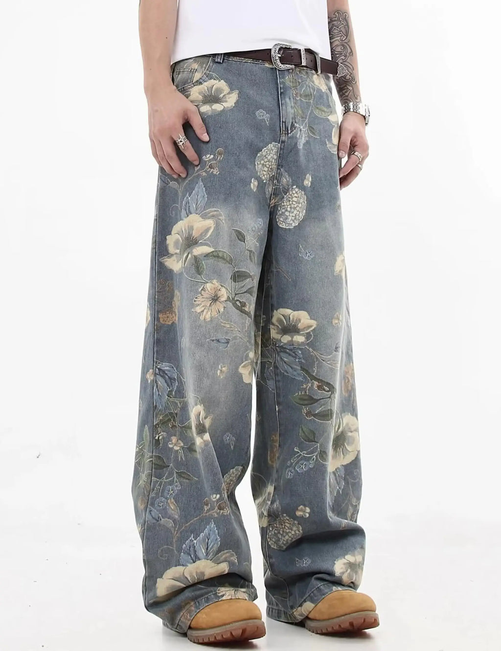 Vintage Wash Baggy Jeans