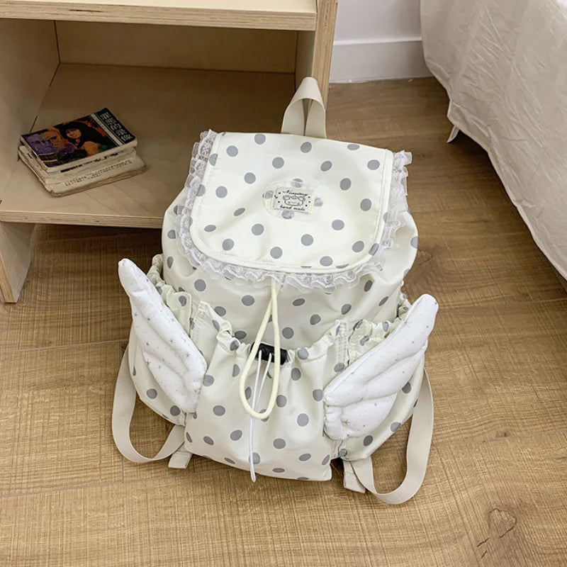 Angel Wings Polka Dot Backpack