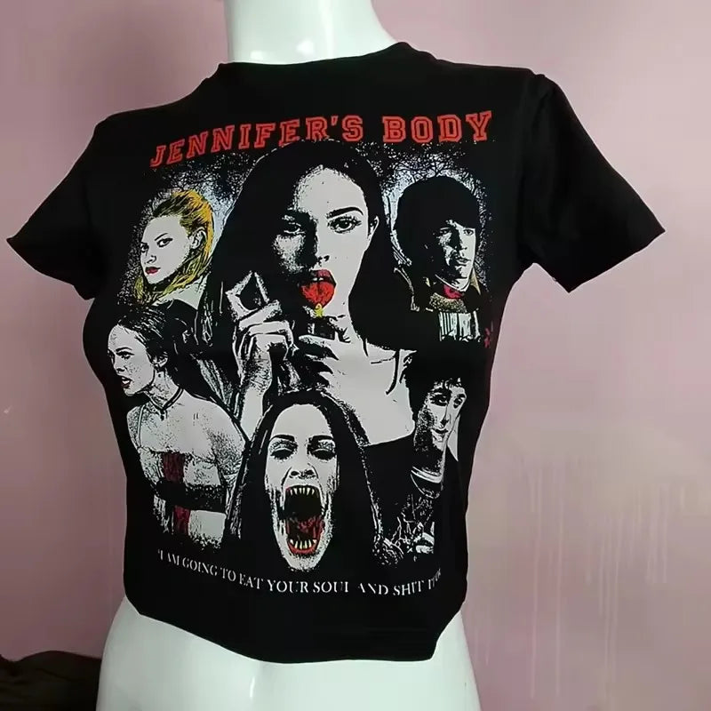 Megan Fox Print Crop Tee