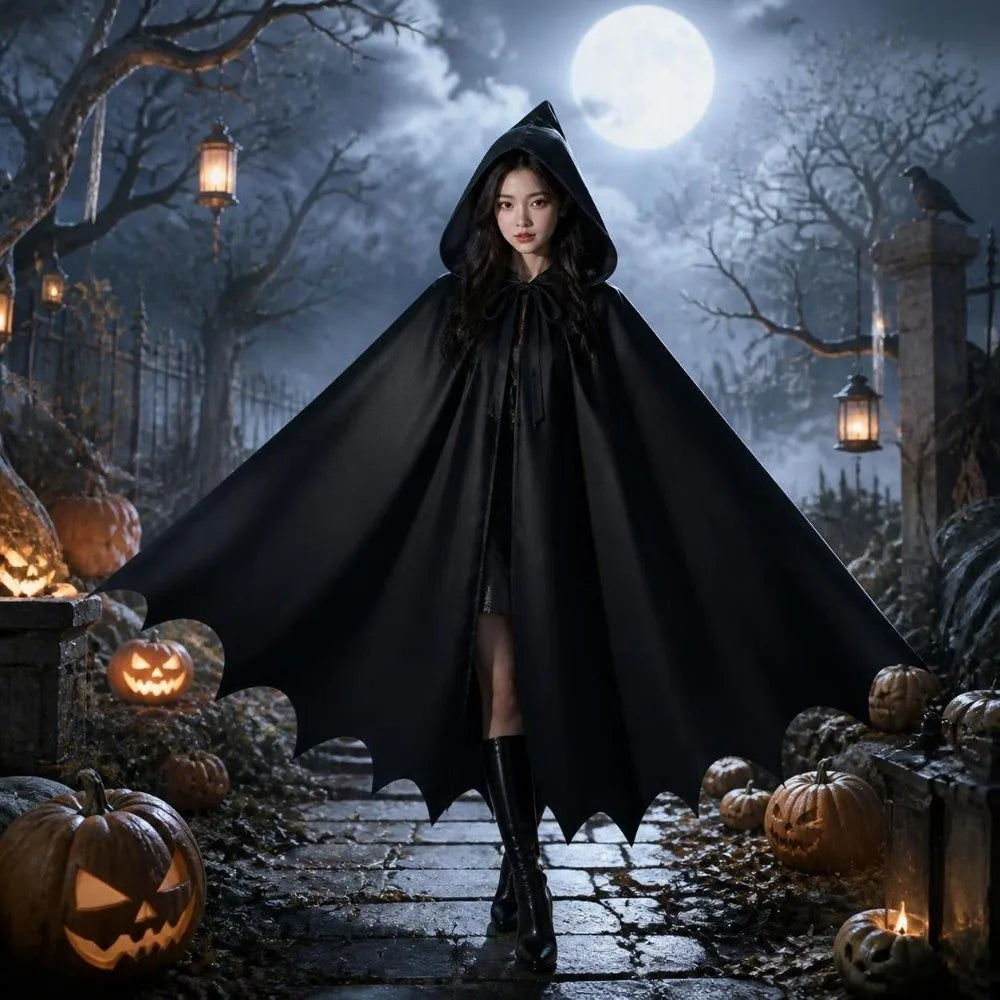 Bat Wing Hooded Cloak