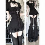 Gothic Corset & Flare Pants Set