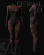 Graphic Print Zip-Up Jumpsuit