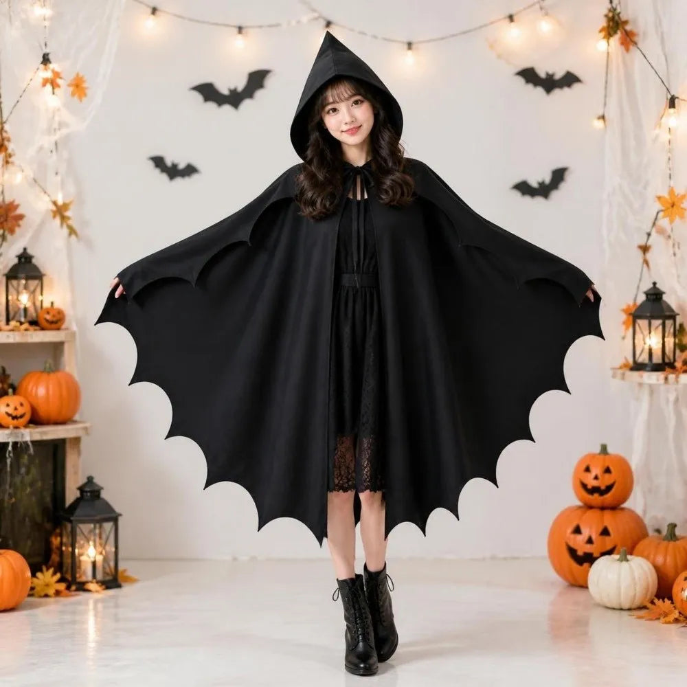 Bat Wing Hooded Cloak