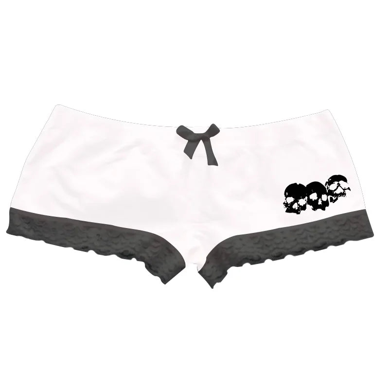 Skull Print Lace Shorts