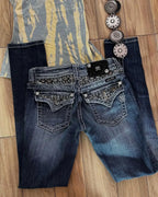 Gothic Embroidery Baggy Jeans