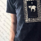Cross Print Gothic Tee
