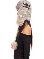 Camo Skull Bomber Hat
