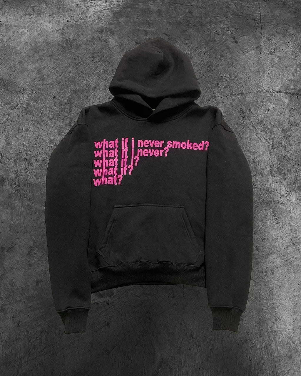 Grunge Print Oversized Hoodie