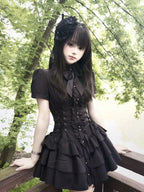 Gothic Lace Mini Dress
