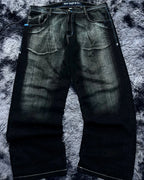 Embroidered Wide-Leg Jeans