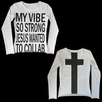Cross Print Long Sleeve Top