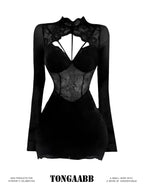 Gothic Lace Maxi Dress