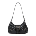 Pleated Hobo Shoulder Bag