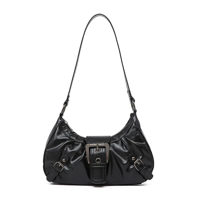 Pleated Hobo Shoulder Bag
