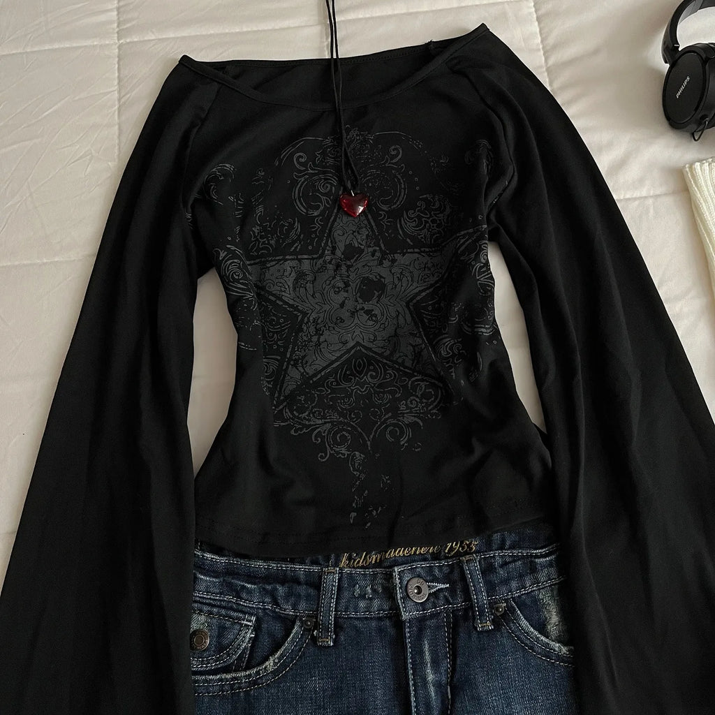 Gothic Printed Long Sleeve