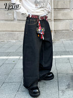 Embroidered Baggy Jeans