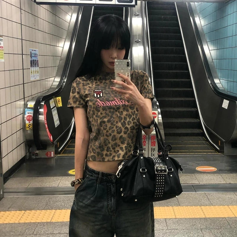 Leopard Print Crop Top