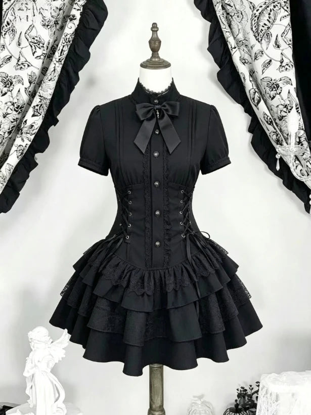 Gothic Lace Long Sleeve Dress