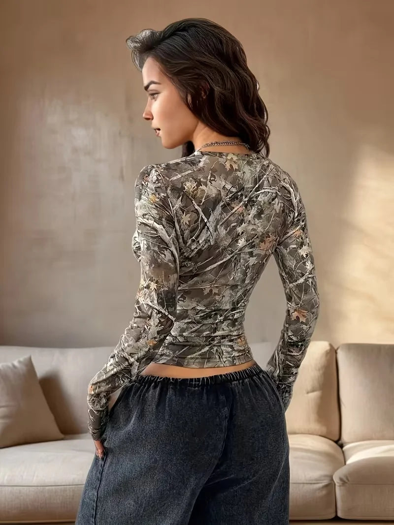 Tree Branch Print Top