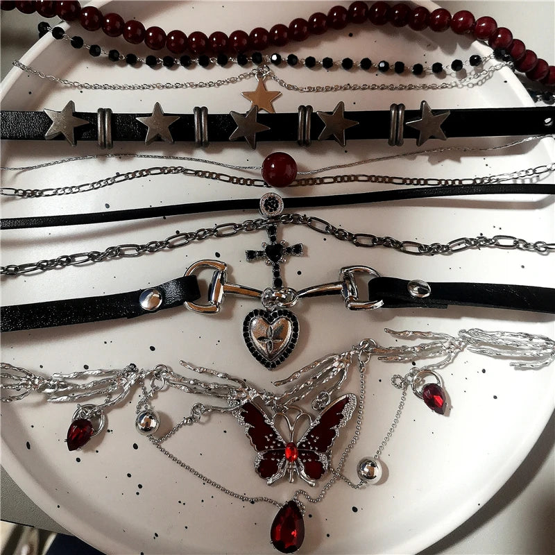 Butterfly Pendant Choker