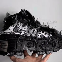 Metal Chain Platform Sneakers