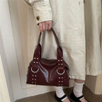 Black Studded Shoulder Bag