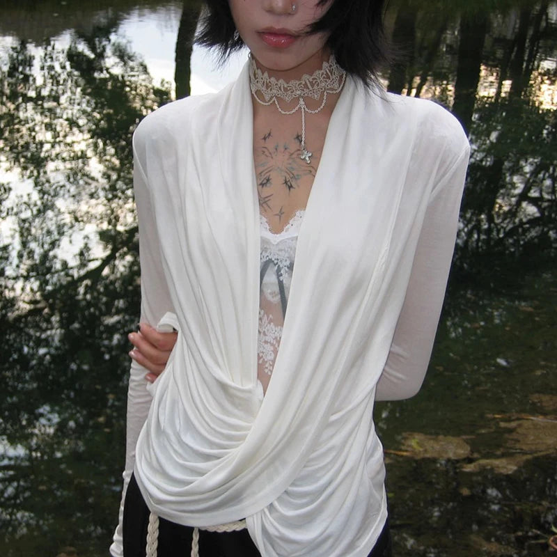 Cross Print Long Sleeve Tee