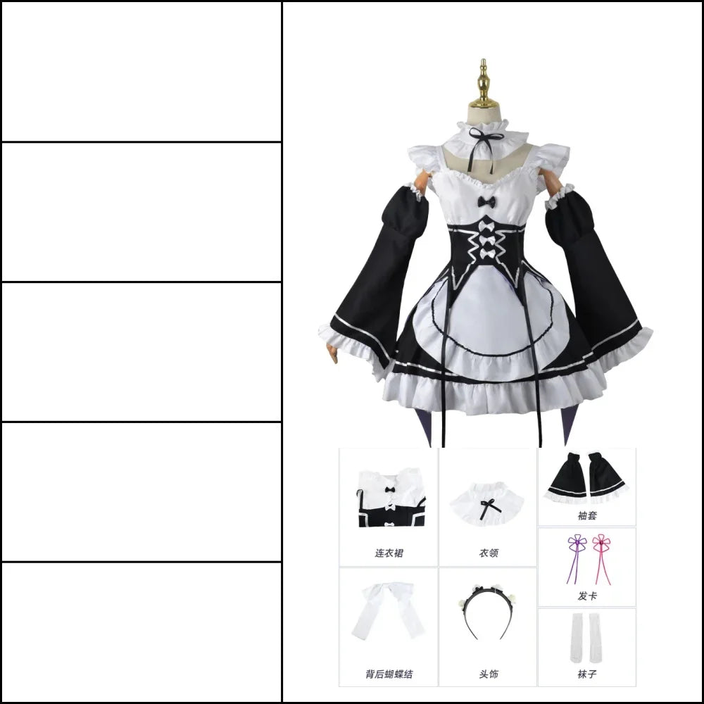 Rem Maid Cosplay Dress