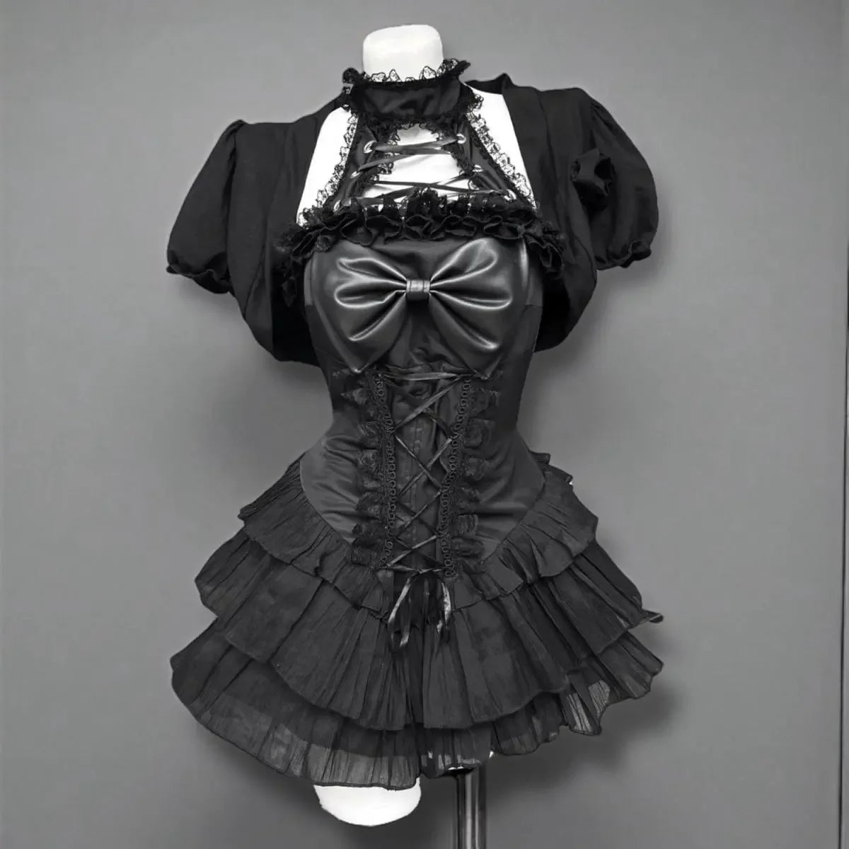 Gothic Lace Mini Dress