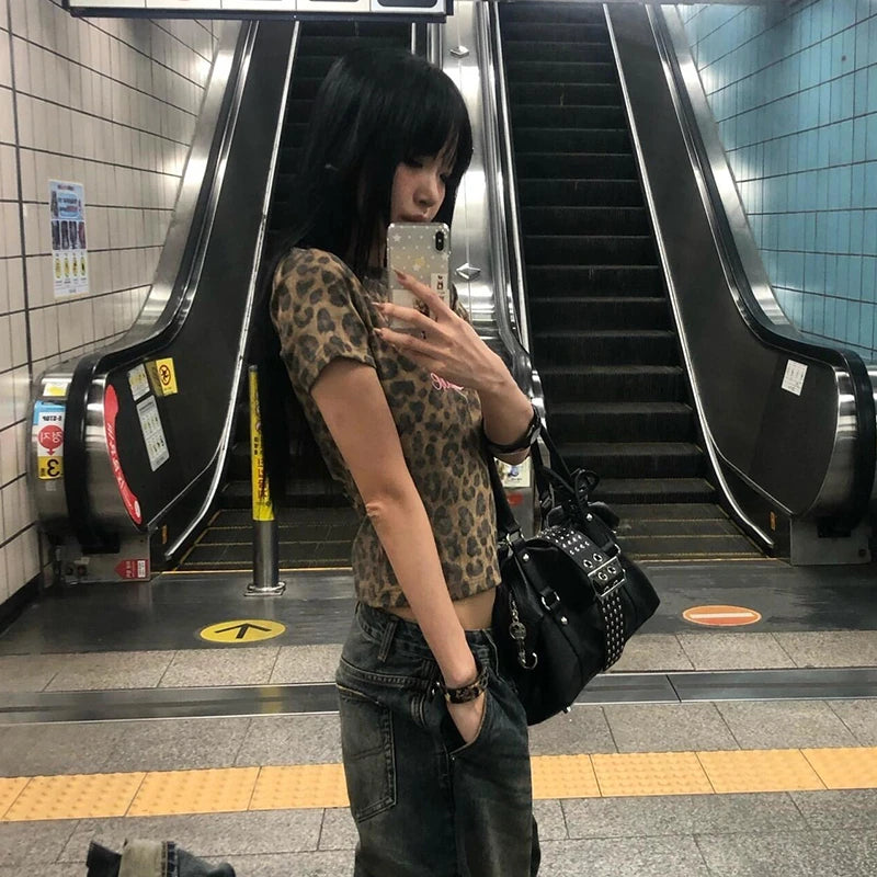 Leopard Print Crop Top