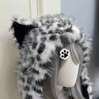 Leopard Faux Fur Ear Hat