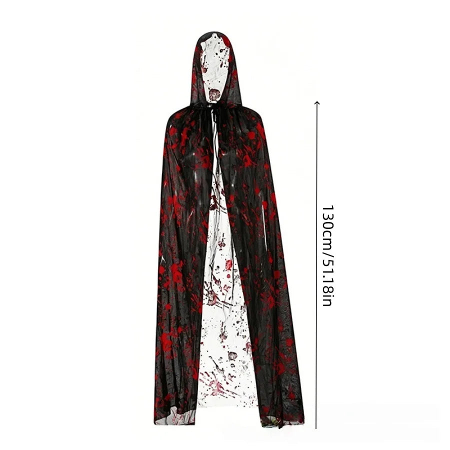 Blood Splatter Hooded Cloak