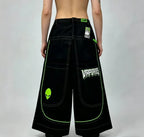Gothic Embroidery Baggy Jeans
