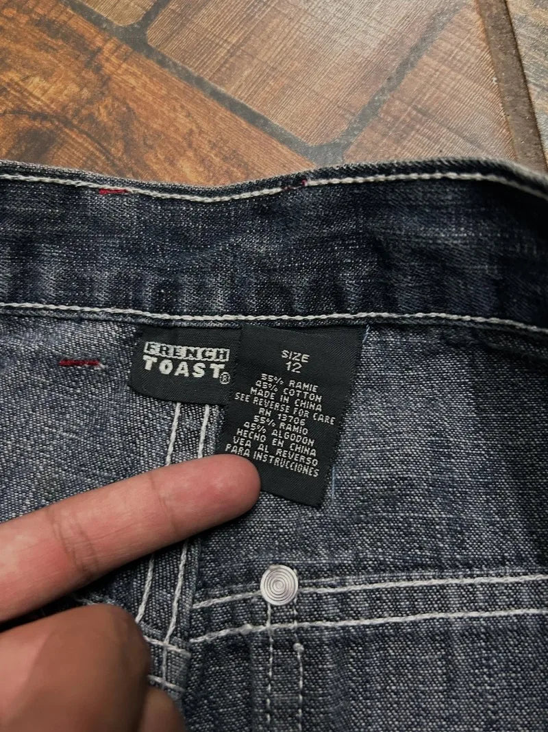 Graphic Embroidered Baggy Jeans