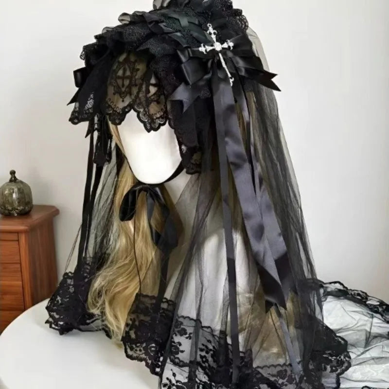 Gothic Nun Veil Headpiece