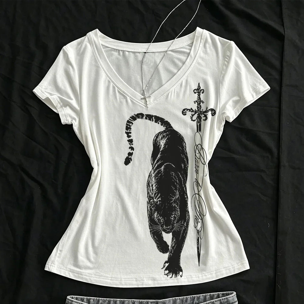 Dragon Print Gothic Top