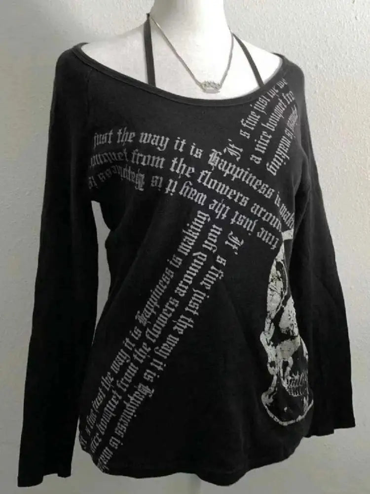 Cross Print Long Sleeve Tee