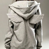 Angel Wing Embroidered Hoodie