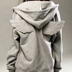 Angel Wing Embroidered Hoodie