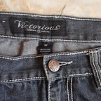 Embroidered Denim Shorts